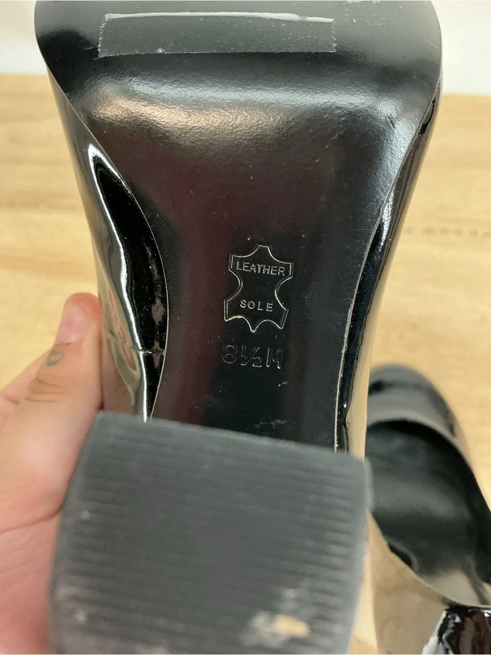 Tory Burch Classic Black Patent High Heel Pumps with Glittery Heels Size 8.5
